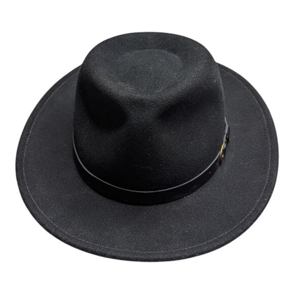 Bailey of Hollywood Briar Black Litefelt Wool Poet Outback Western Hat S - Picture 2 of 7